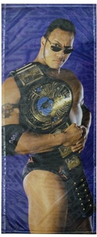 WWE "The Rock" Incredibly Large Banner That Hung In Madison Square Garden Rafters